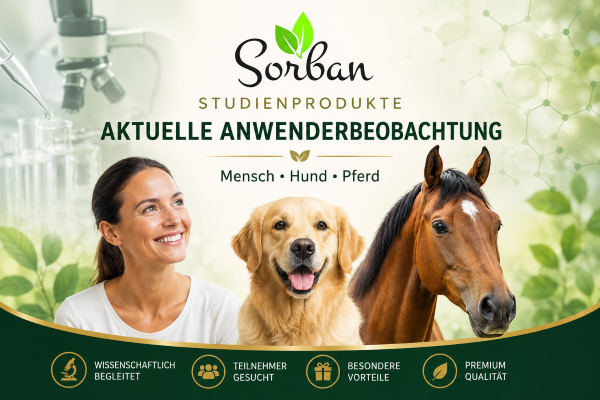 Sorban Studienprodukte – Anwenderbeobachtung für Mensch, Hund und Pferd